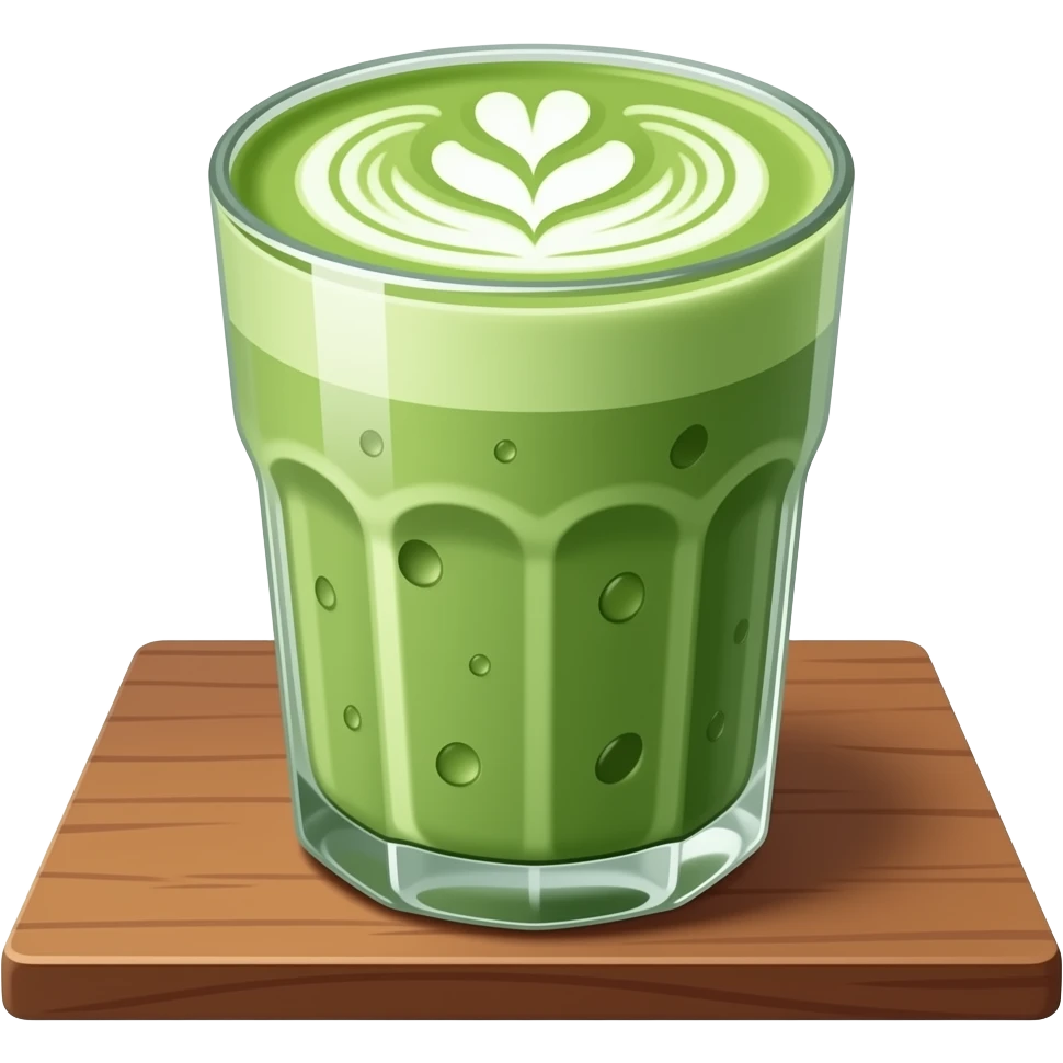 Iced matcha latte emoji
