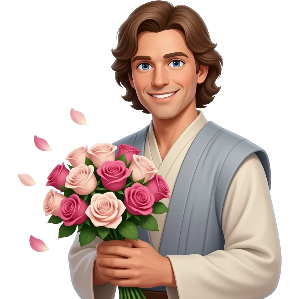 anakin skywalker holding flowers for a first date emoji