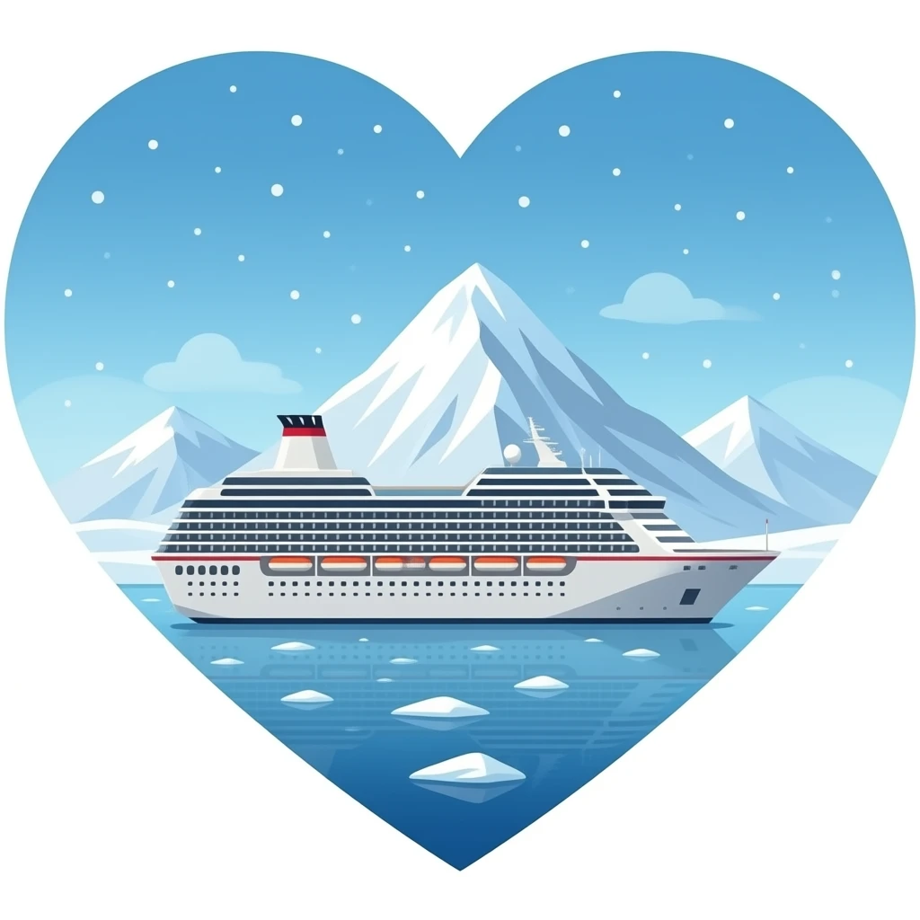 emoji cruiseship diamand hearth ice mountain emoji