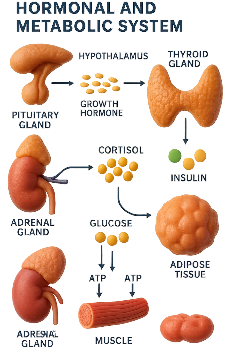 quadro ormonale e metabolico in 3d emoji
