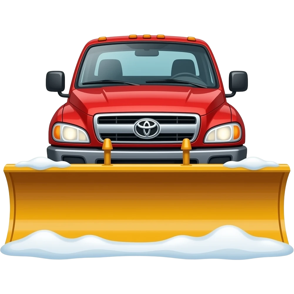 toyota red snow plow truck emoji