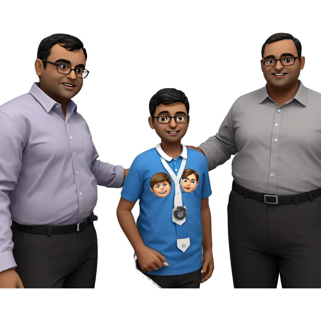 three boys in collared shirts emoji