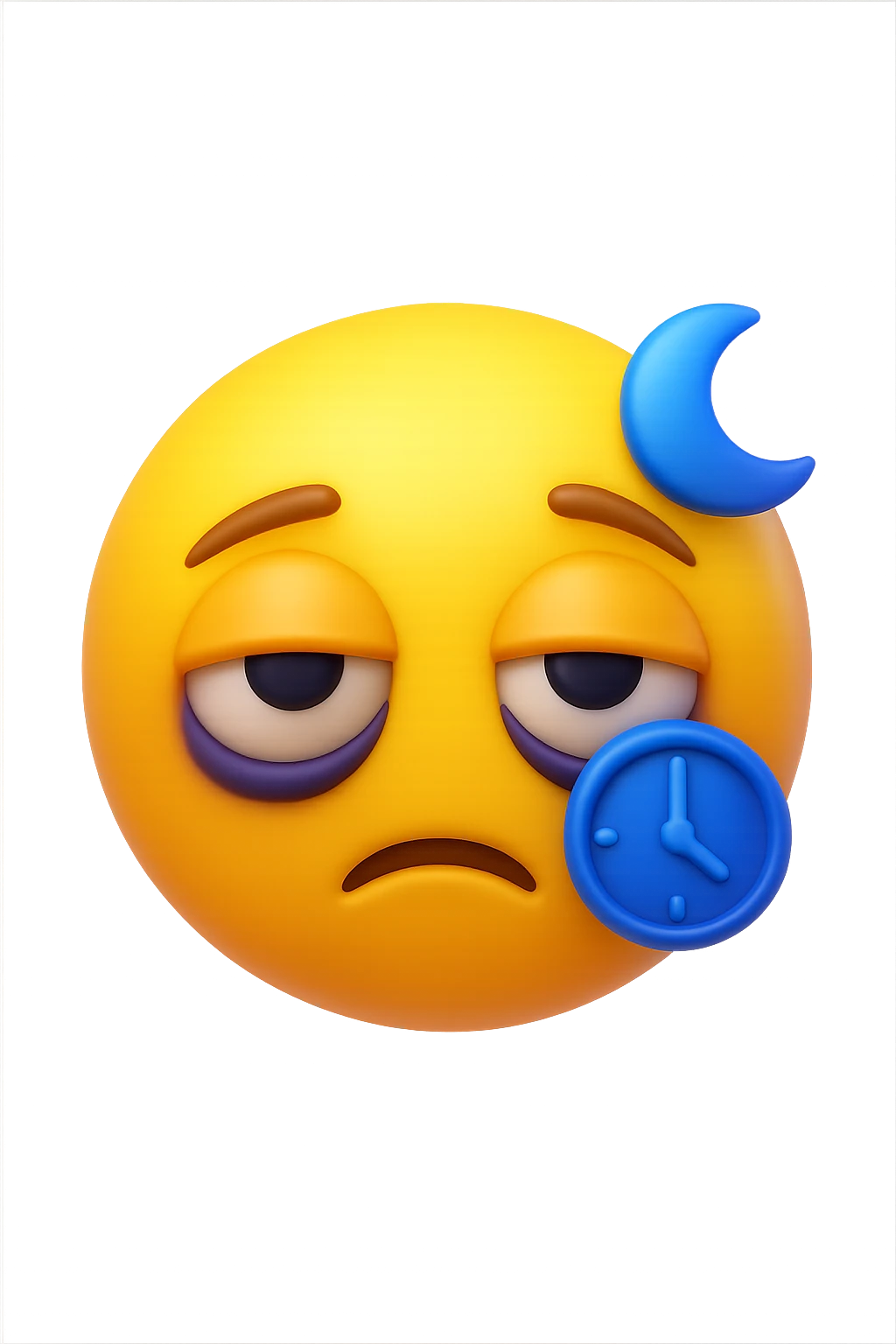 emoji 3d stile iphone di insonnia, alterazione del sonno 3d emoji