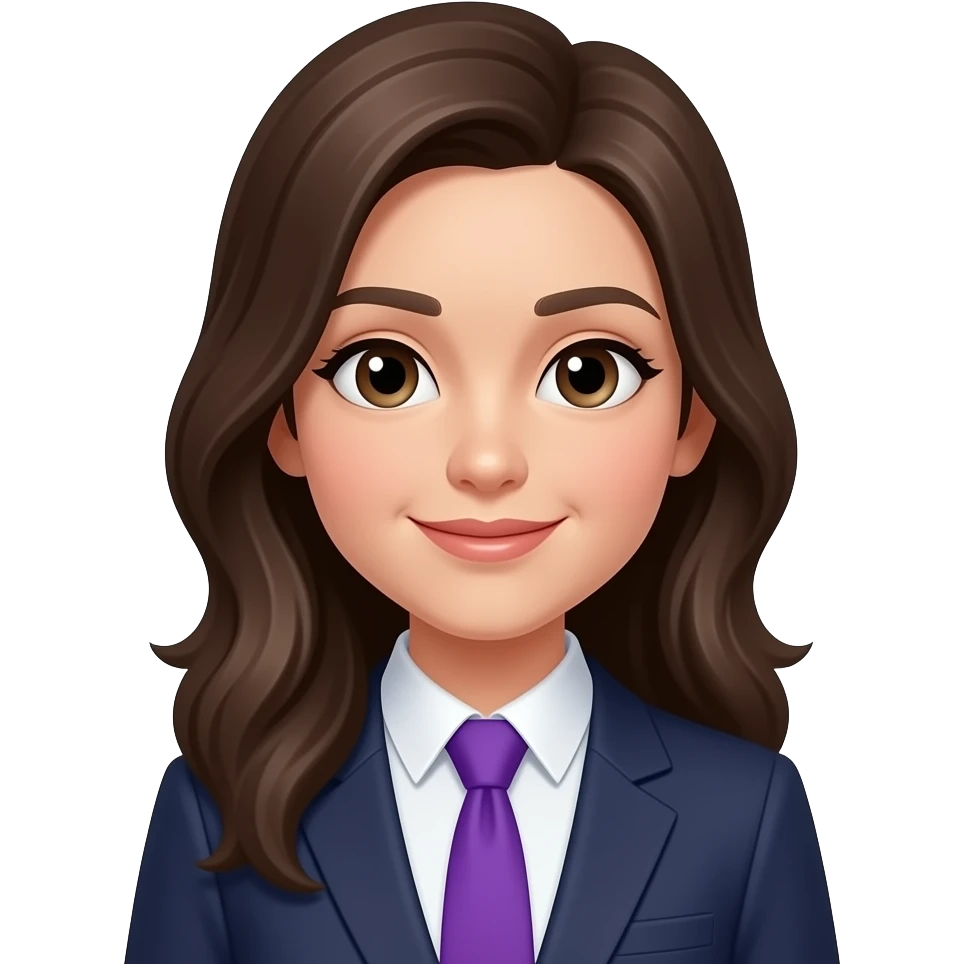cute woman wearing purple tie emoji