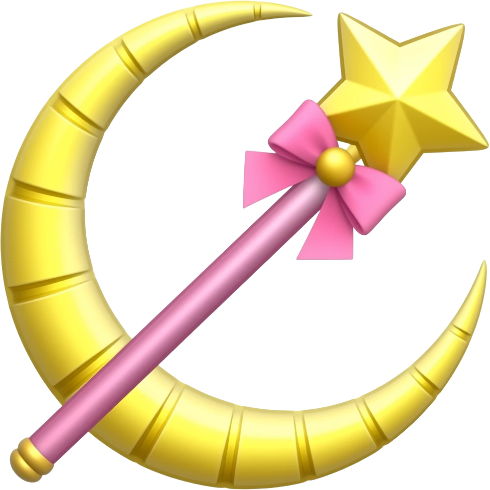 Yellow sailor moon wand emoji