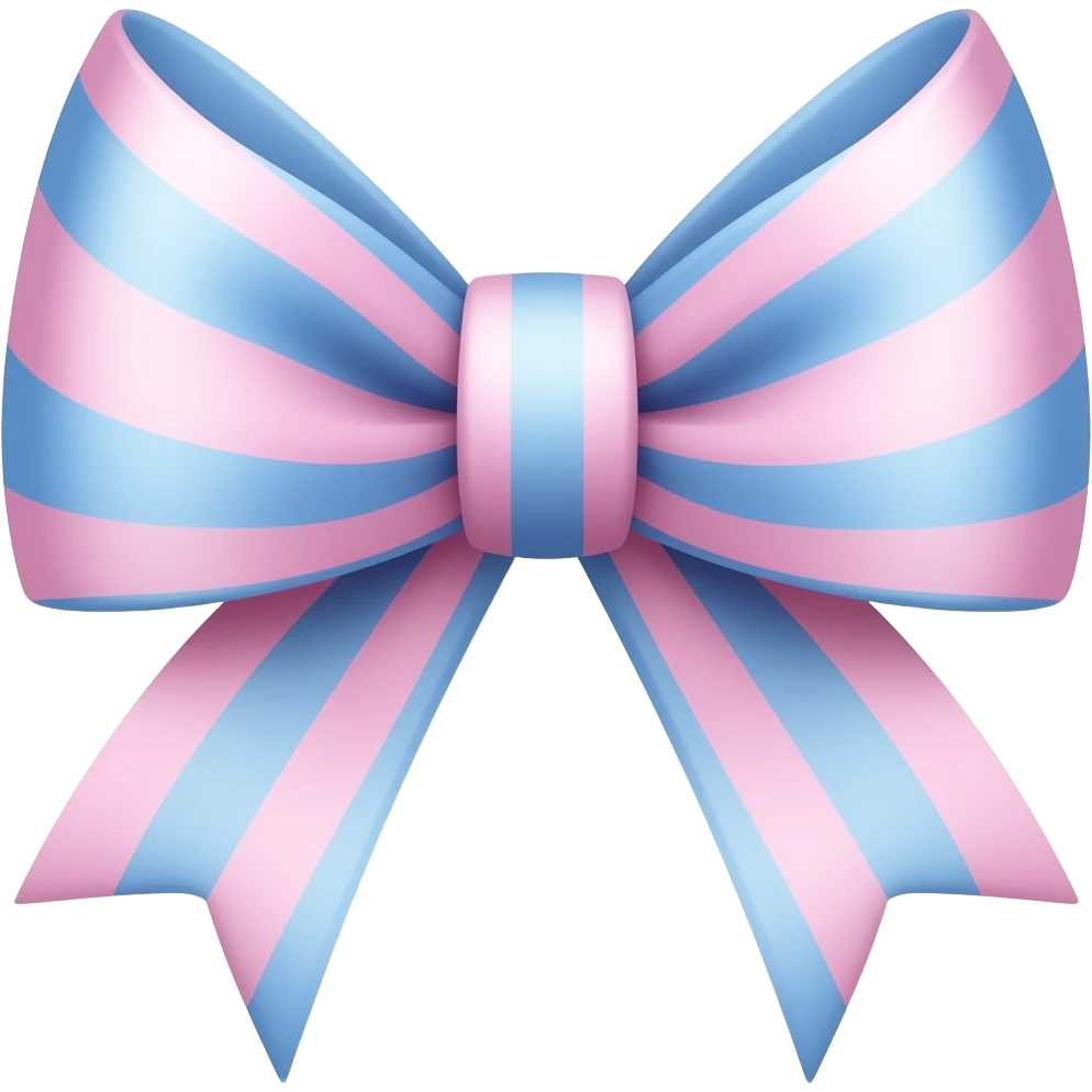 turn to cotton candy pink blue ribbon bow emoji