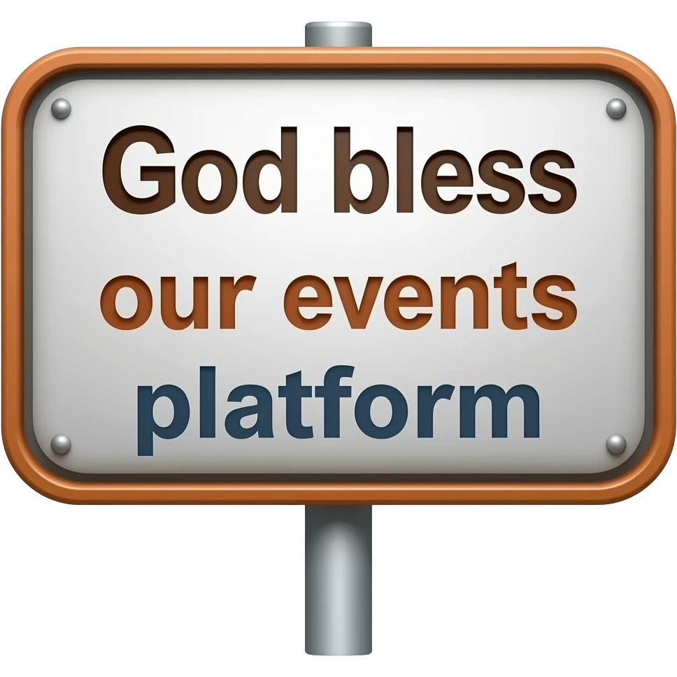 god bless our events platform emoji