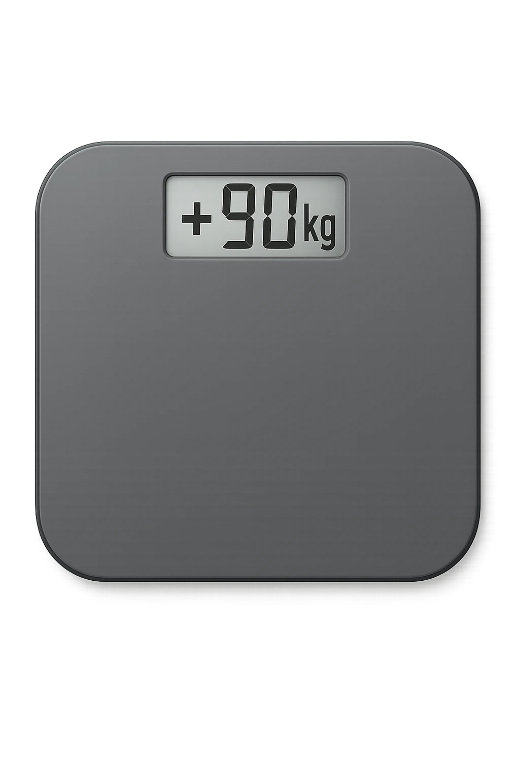 Bilancia pesa persone con scritto +90kg emoji