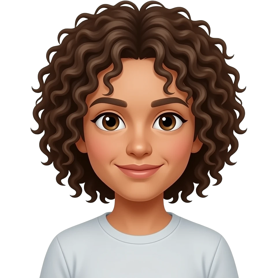 as una imagen con pelo colocho emoji