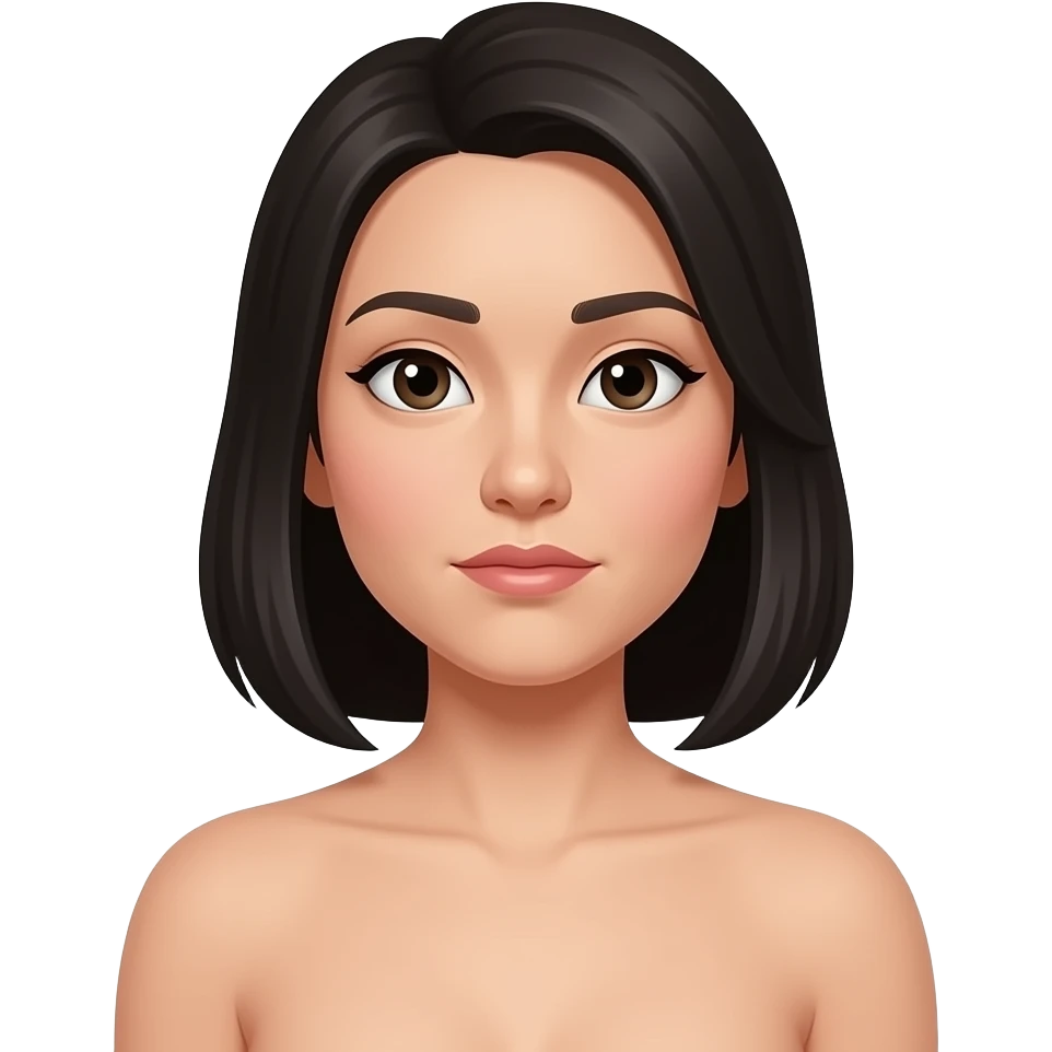 naked chinese woman with shrugging whatever expression emoji