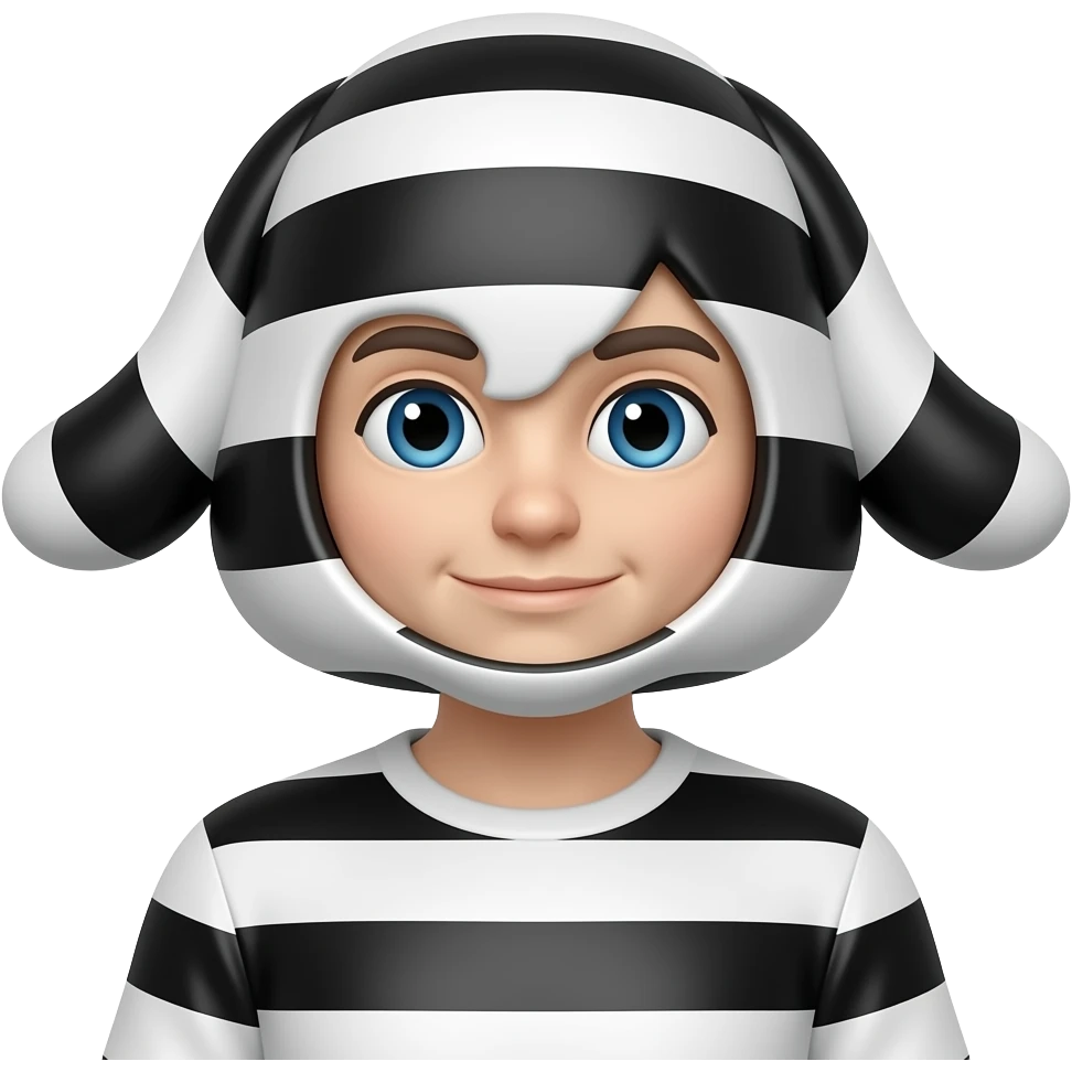 striped character emoji