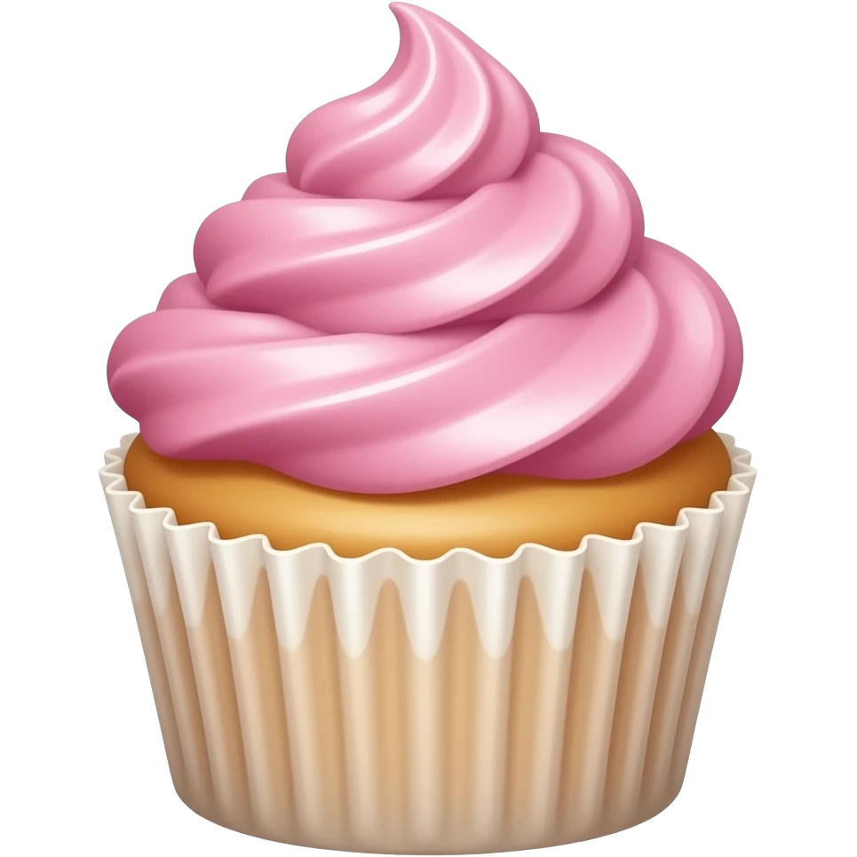 Cupcake with pink icing emoji