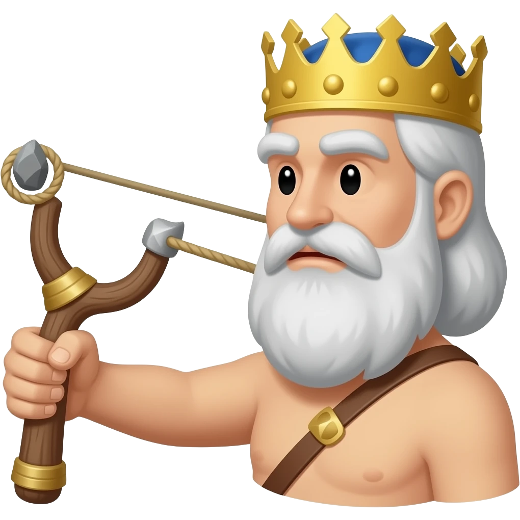 honda del rey david con una piedra con velocidad emoji