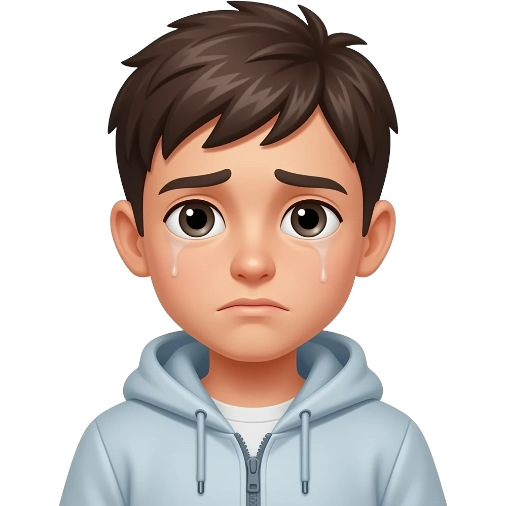 the boy is in the subway station and he is tired emoji