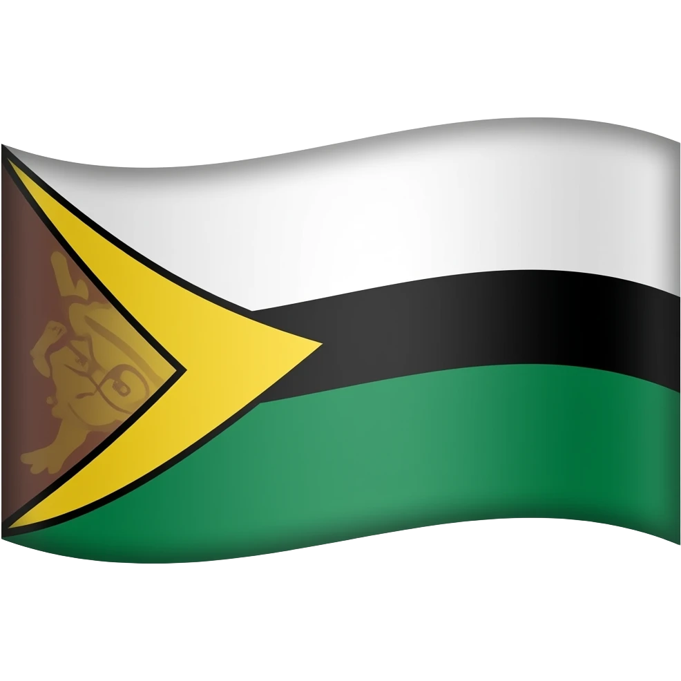 Флаг Бело зелёно чёрный триколор emoji