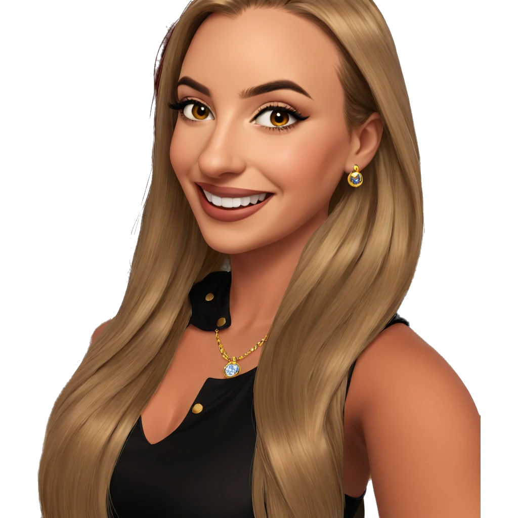 smiling girl with jewelry emoji