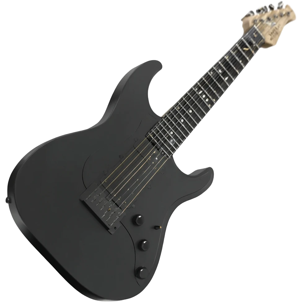 Black superstrat guitar emoji