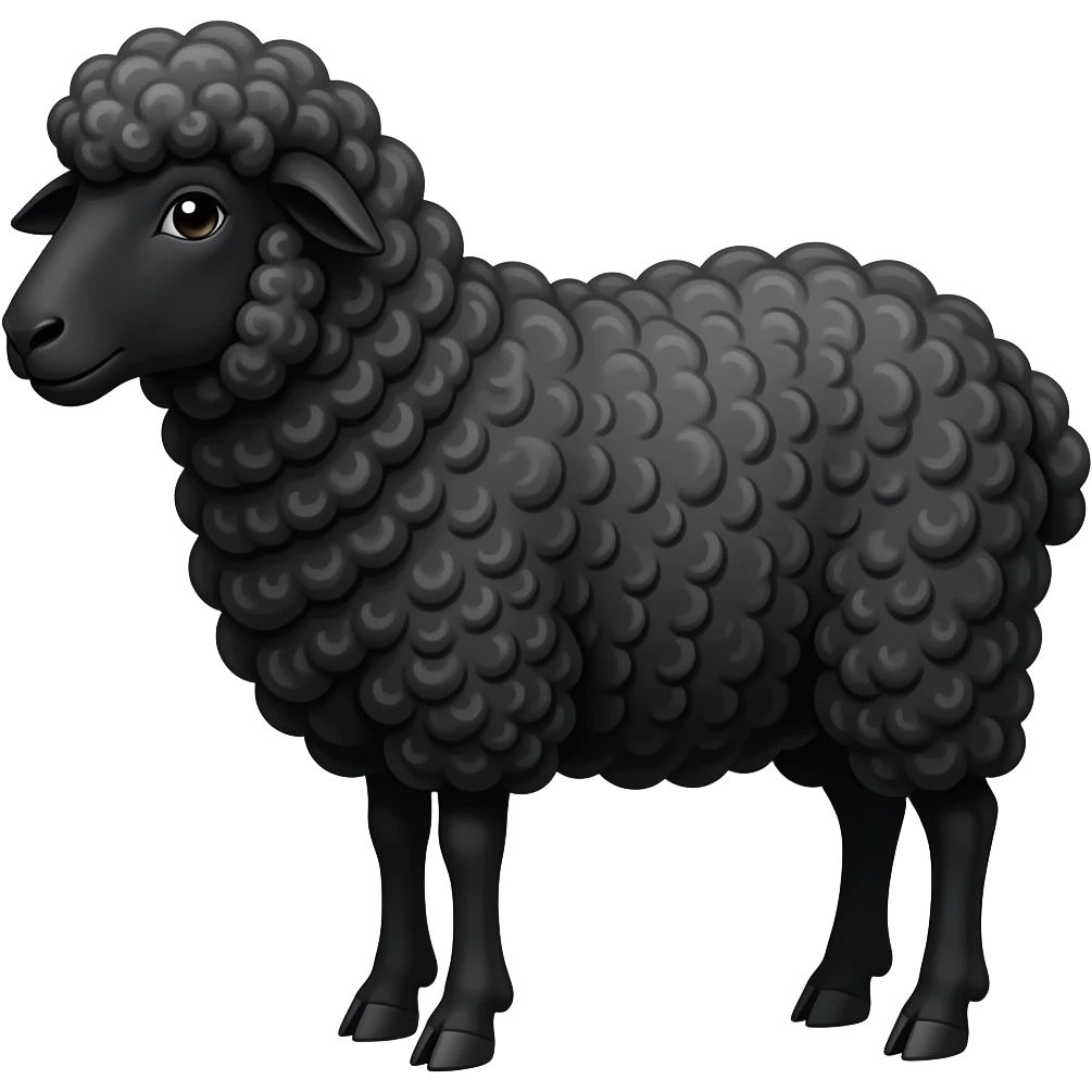 Oveja negra oveja negra emoji