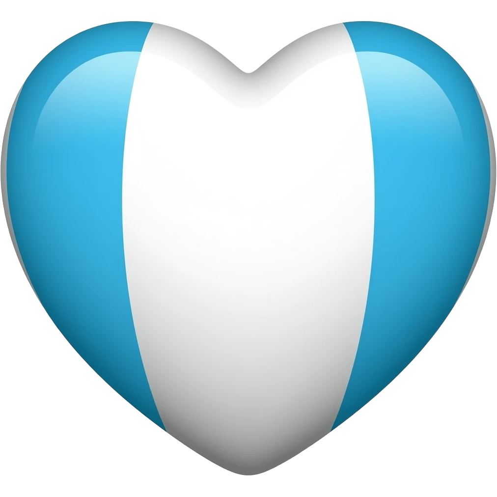 Blue white luv emoji