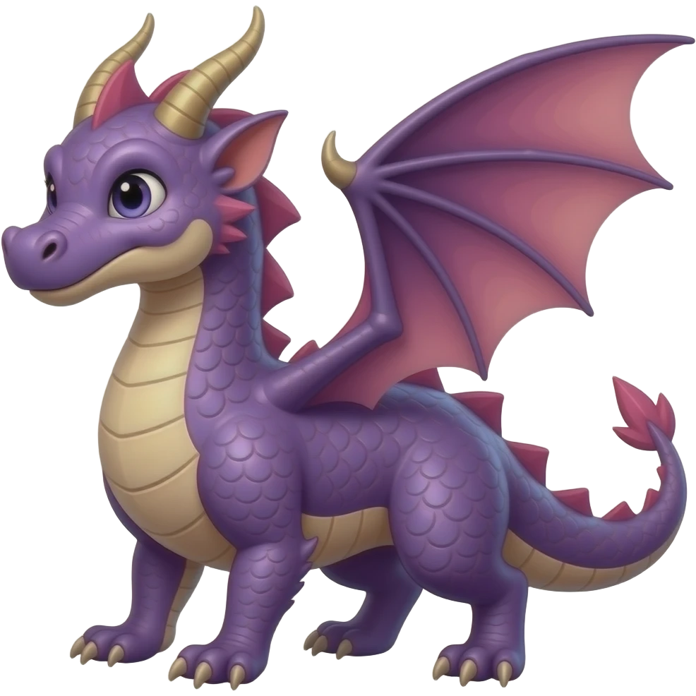 purple anthro dragon fullbody emoji
