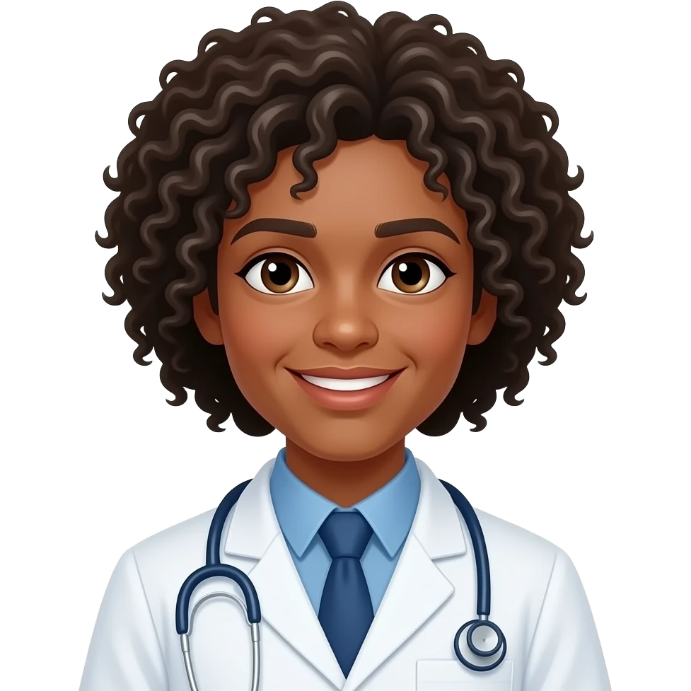 Doctors with Curly Hair emoji