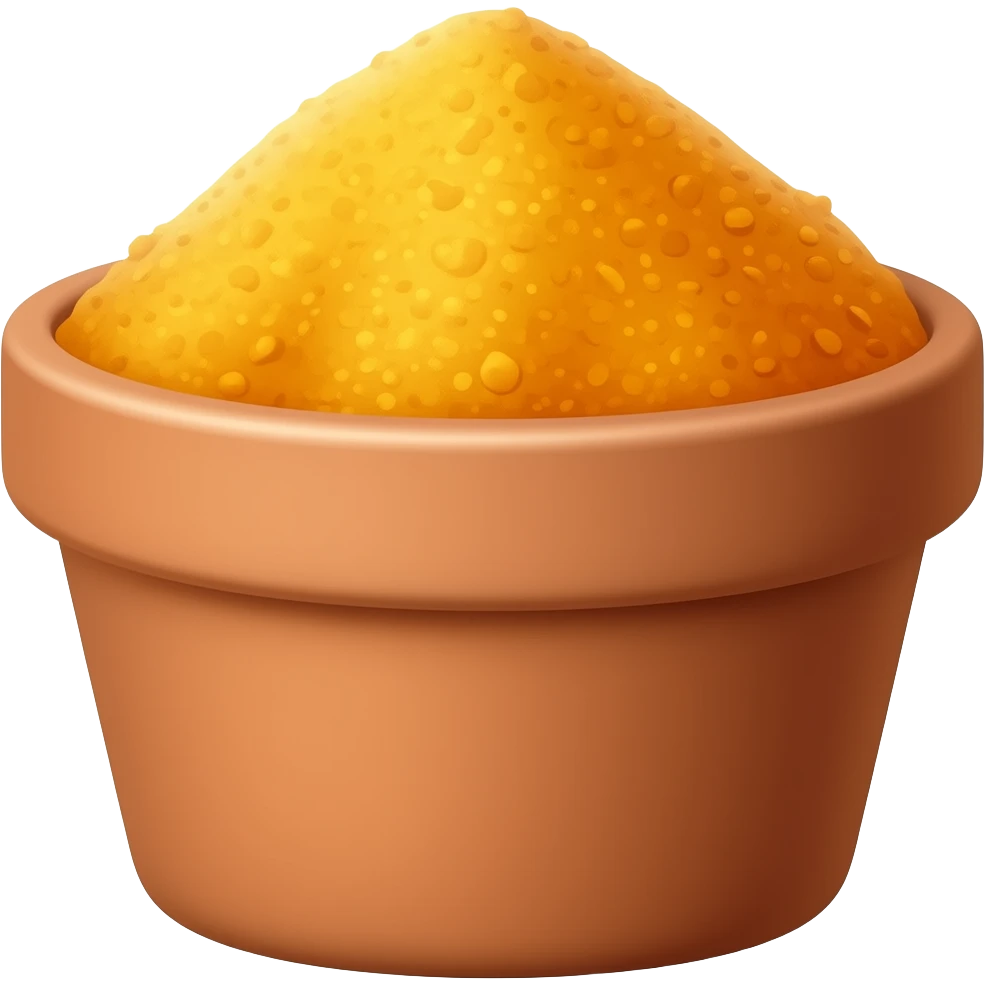 Turmeric in pot emoji