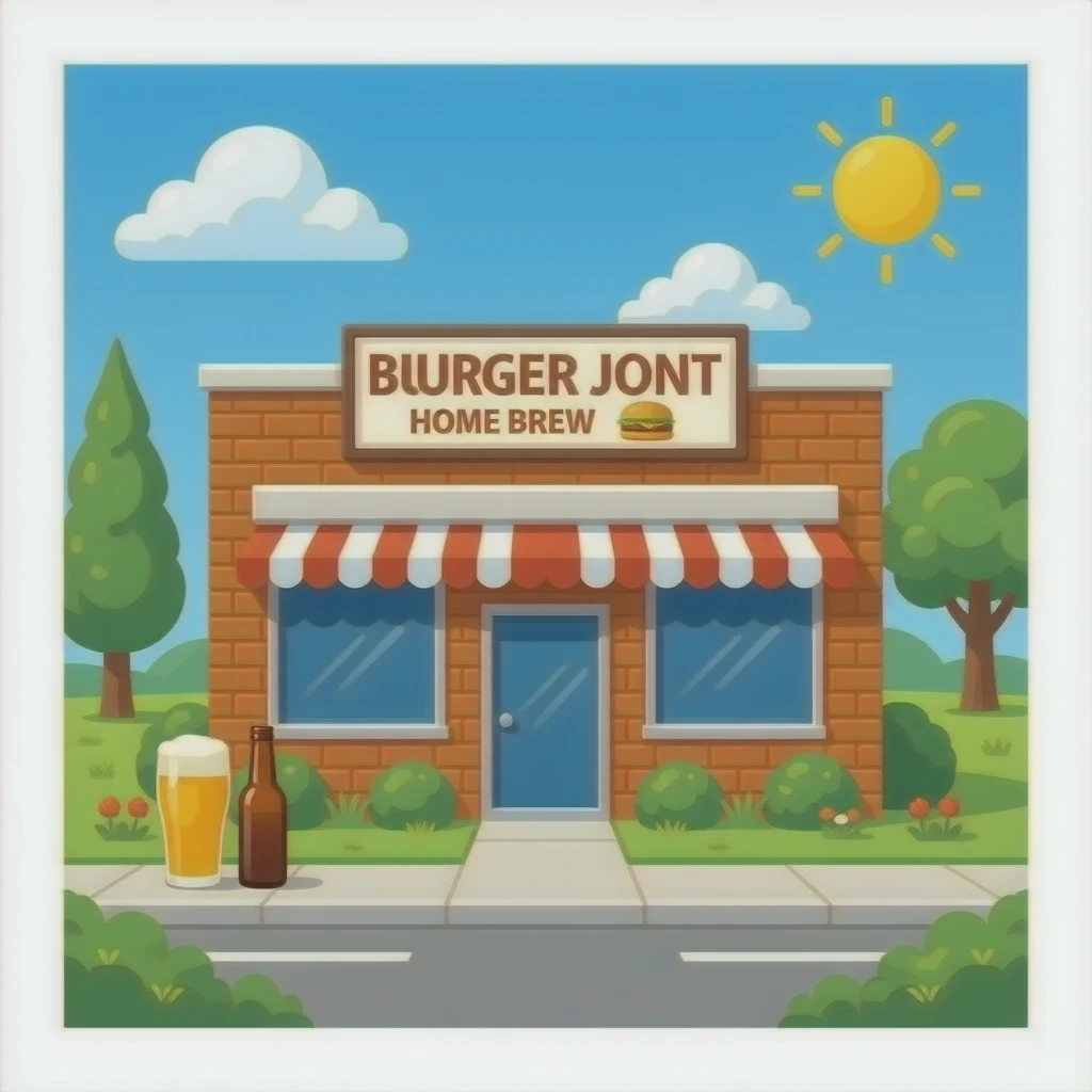 millennial burger joint home brew beer  hipster emoji