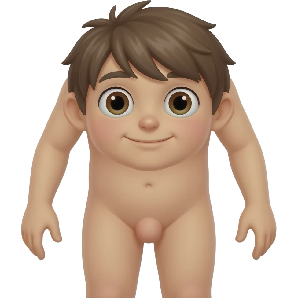 naked boy with penis emoji
