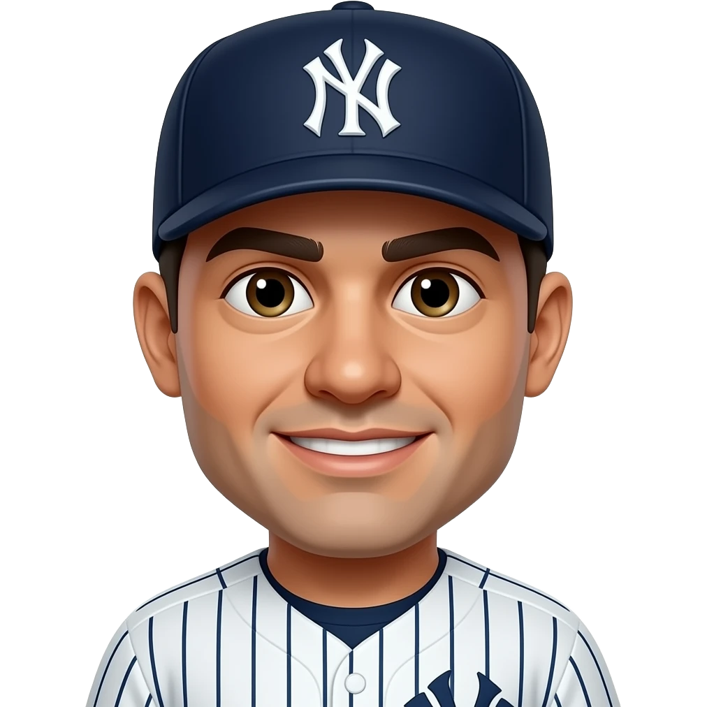 New York Yankees player with huge nose, buck teeth, crossed eyes emoji