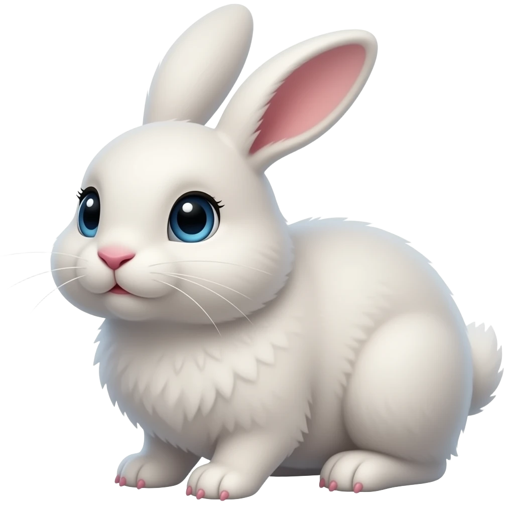bunny shows pink nails emoji
