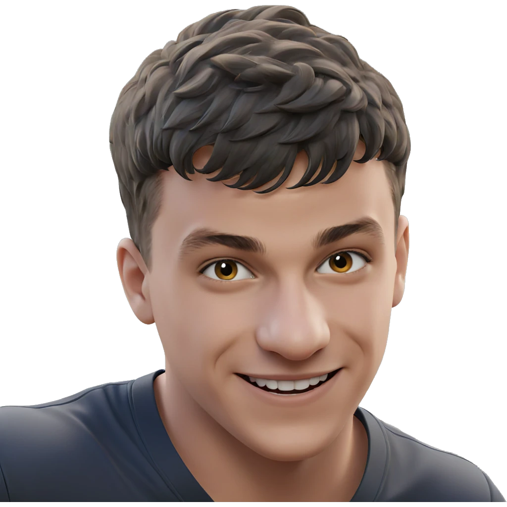smiling boy outdoors portrait emoji