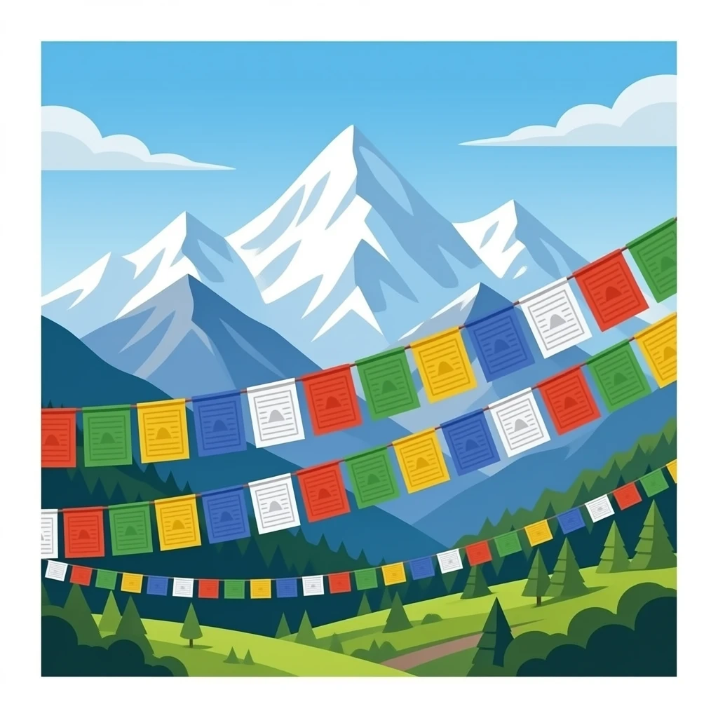 Buddhist prayer flags nepal emoji