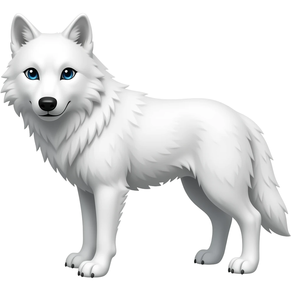 White wolf emoji