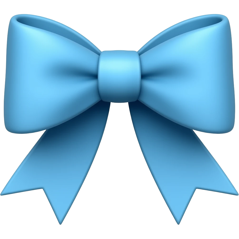 Bow blue emoji