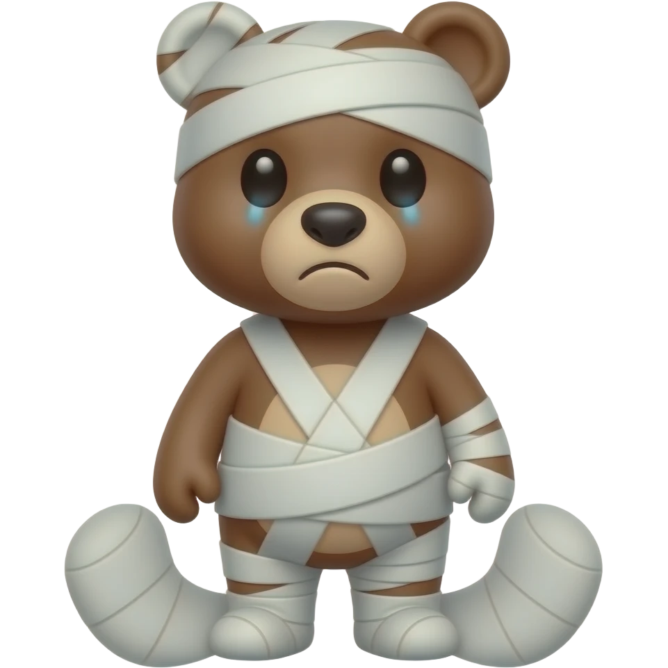 Bandaged unwell Bear emoji