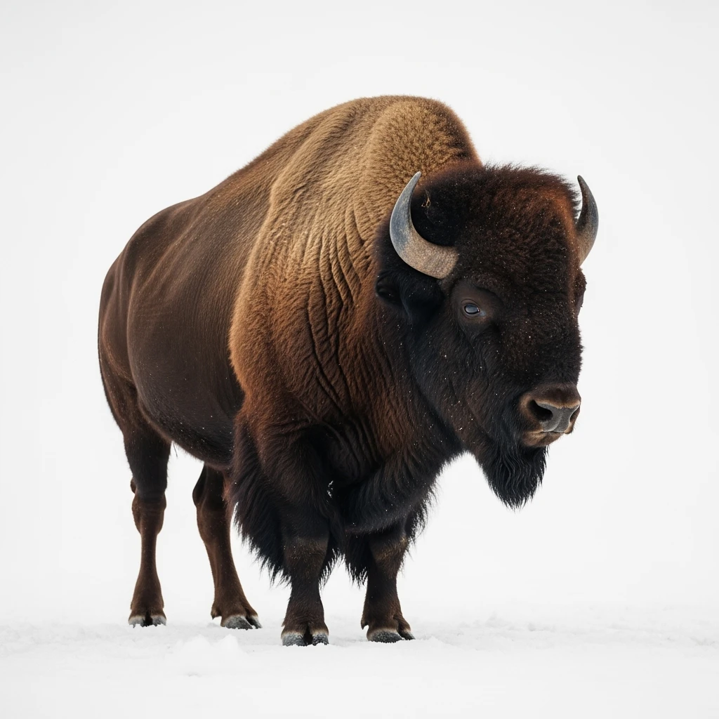 Bison white background emoji