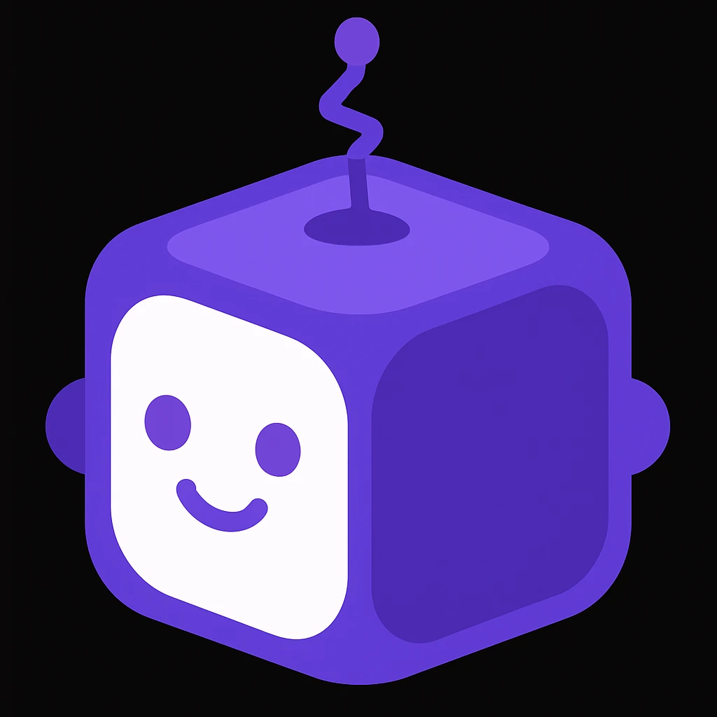 Make the zig zag antenna smaller and have it begin from the exact center of the top panel of the robot, matching the style and color scheme of the original image. emoji