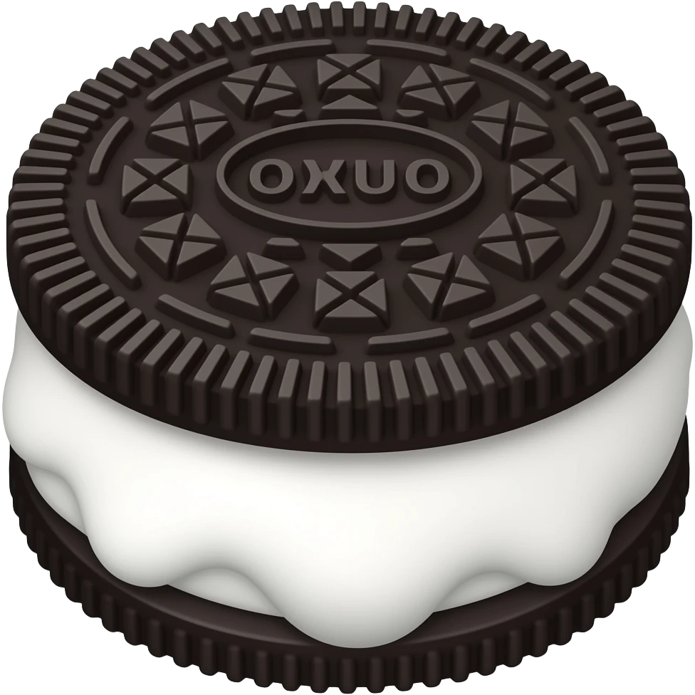 A Oreo with SUPER SUPER DUPER BIG CREAM GIANT CREAM emoji