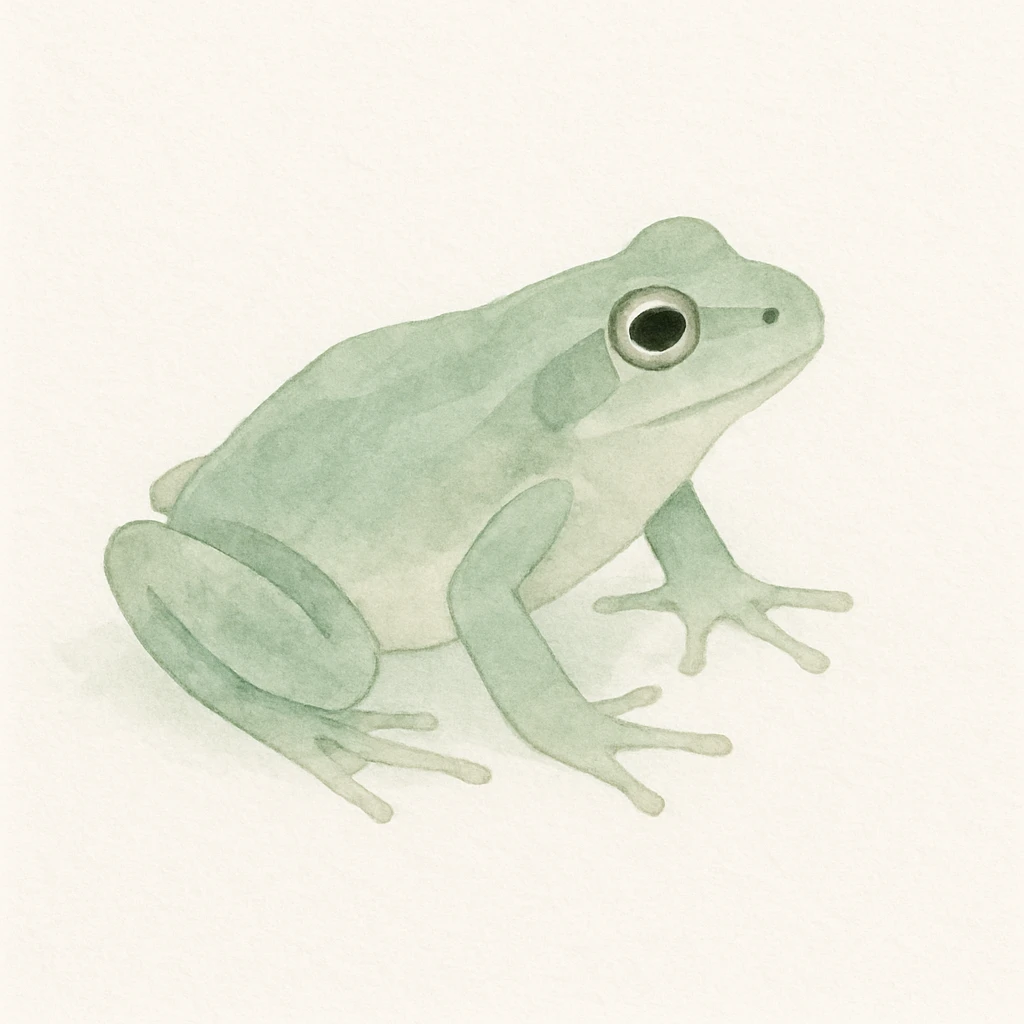 realistic green frog emoji