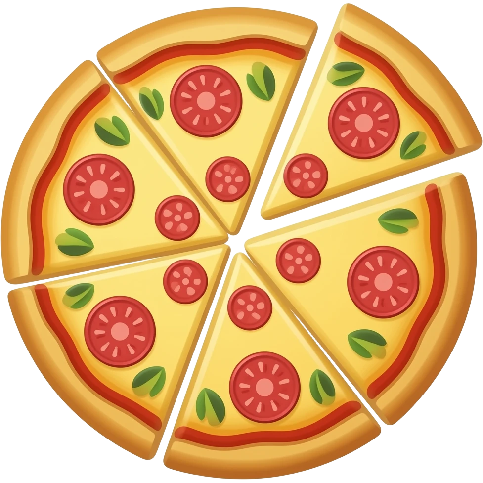 pizza splitted into 4 pieces emoji