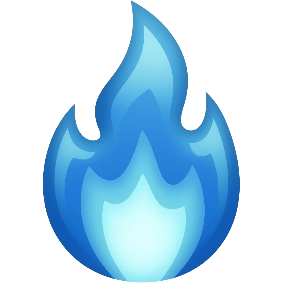 blue flame 🔥 emoji
