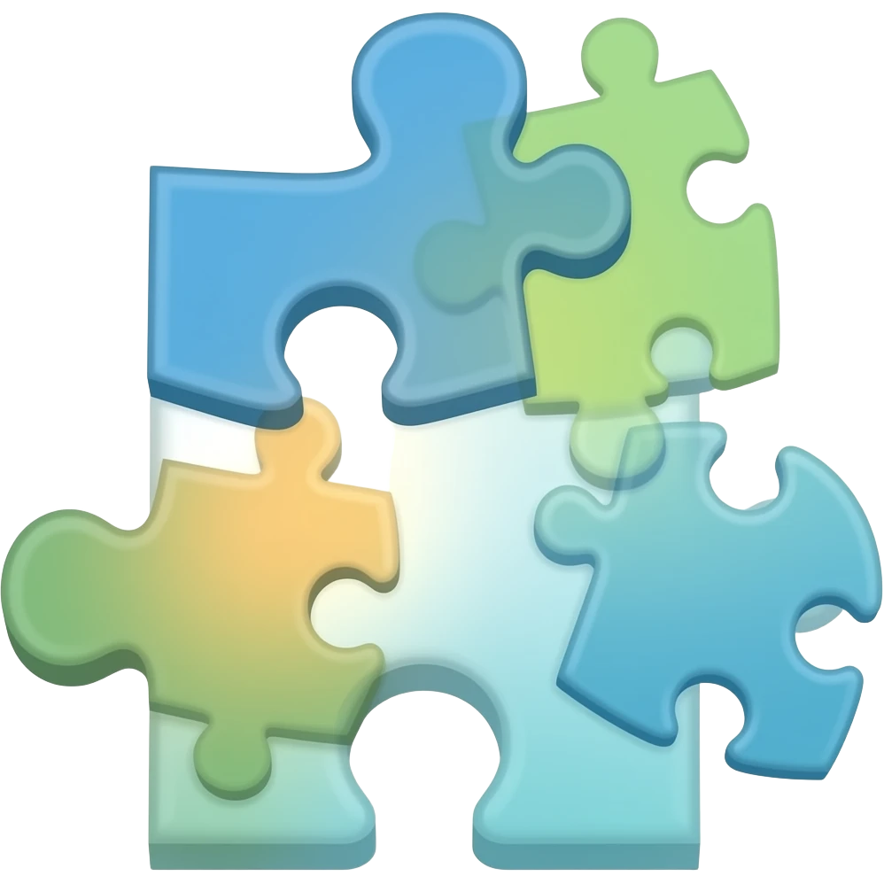 3 pieces of puzzle emoji