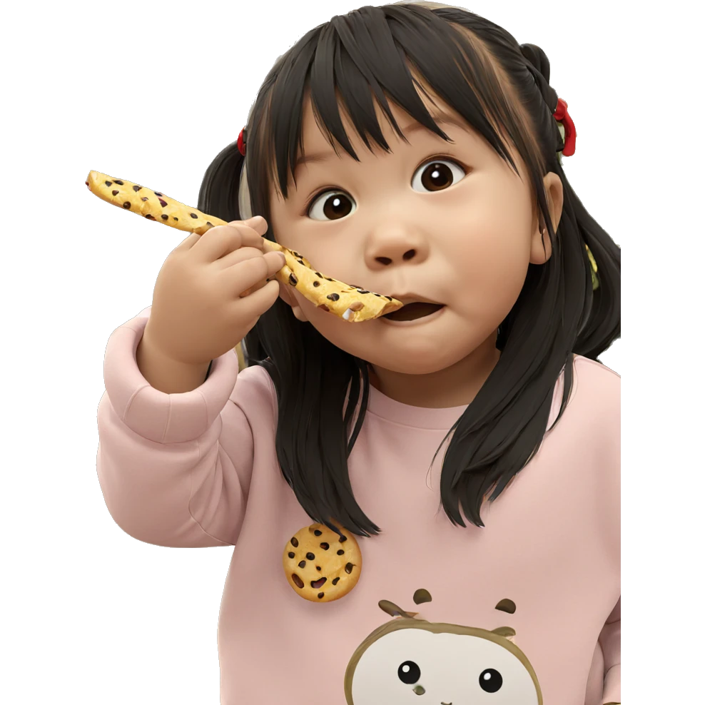 girls enjoying snacks by tree emoji