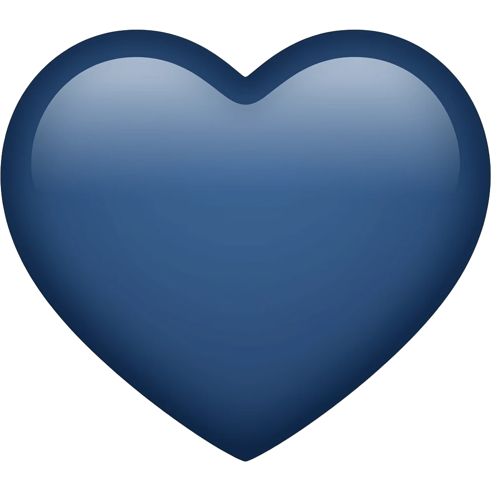 Navy blue heart emoji