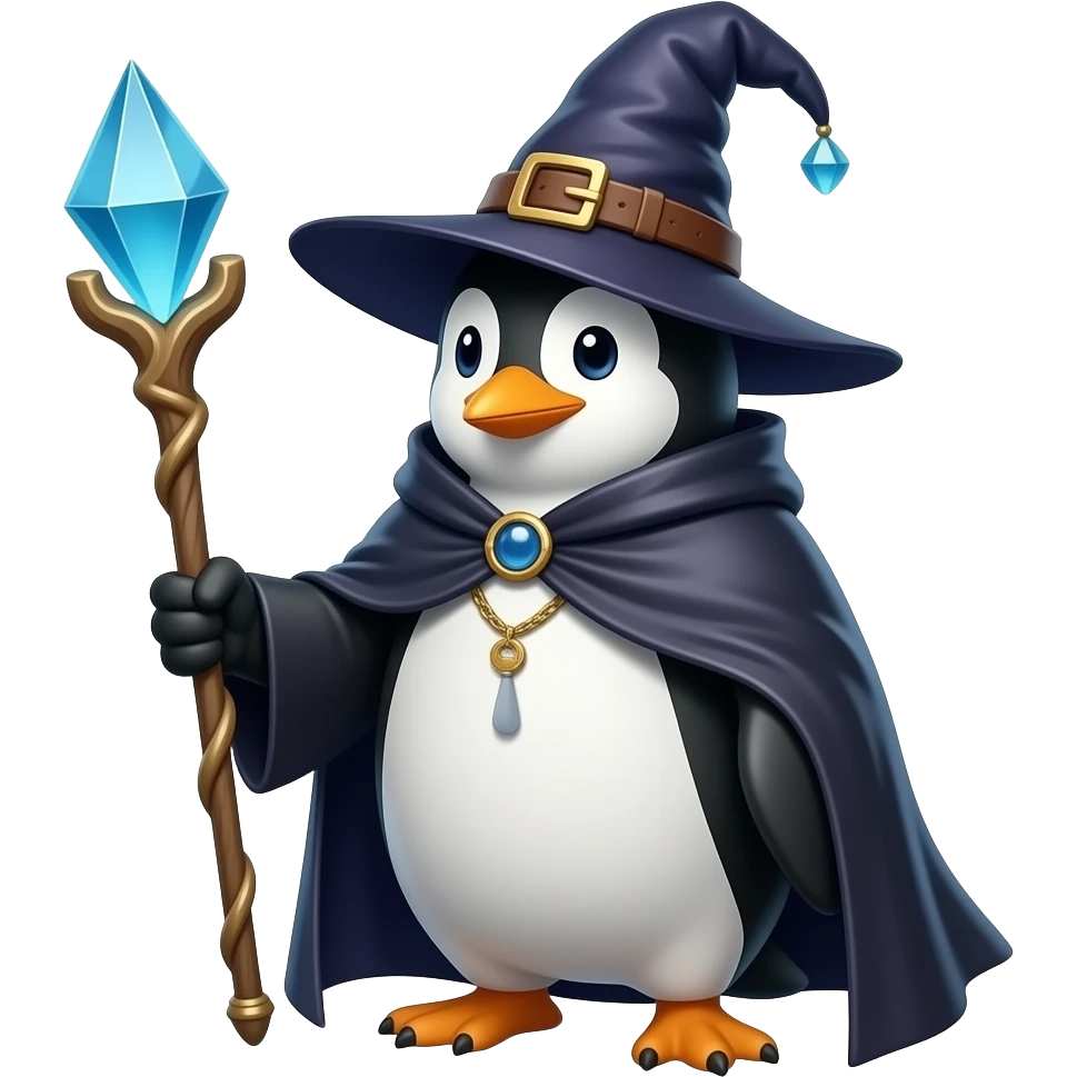 Penguin Wizard emoji