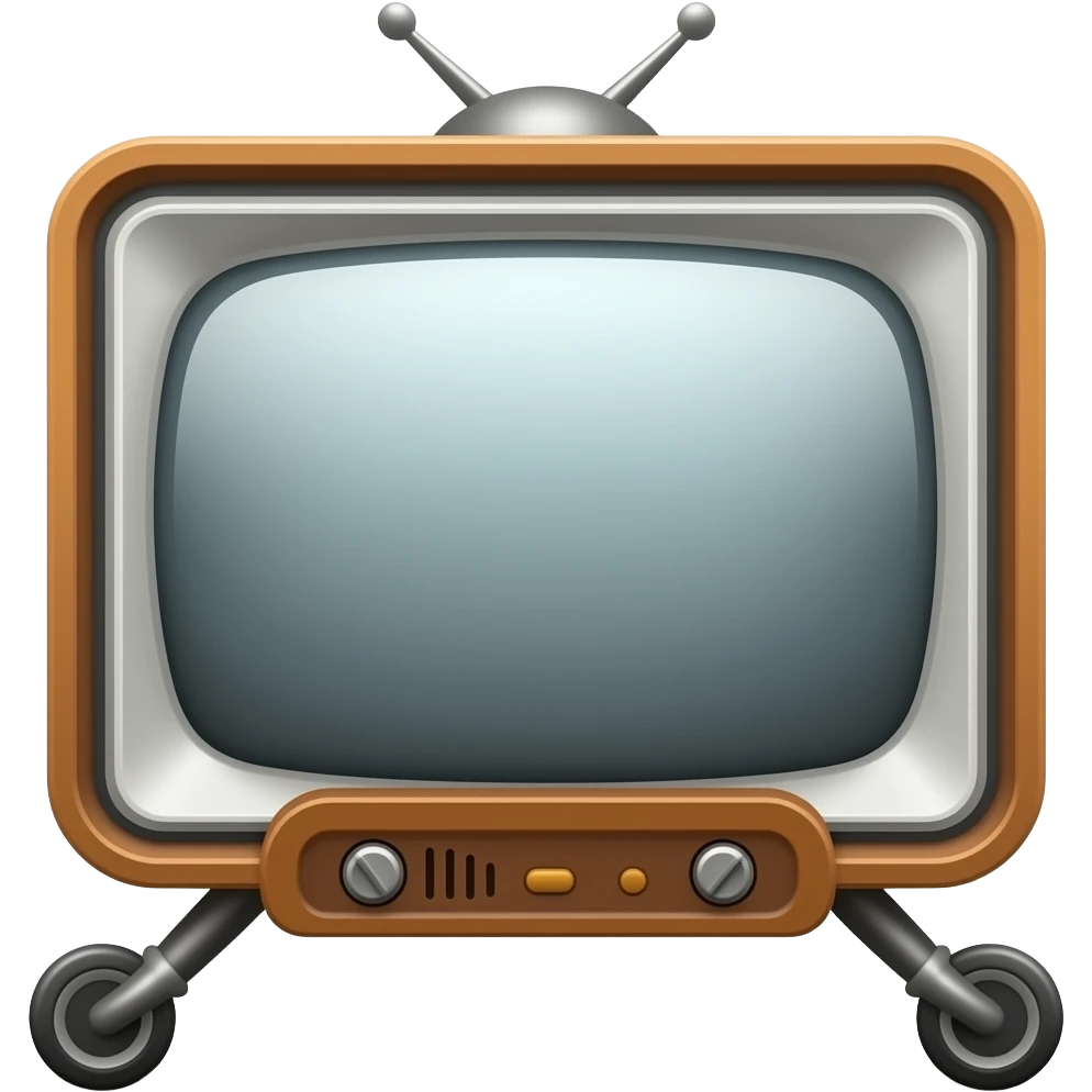 A walking TV emoji