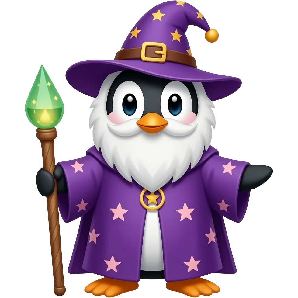 Penguin Wizard emoji