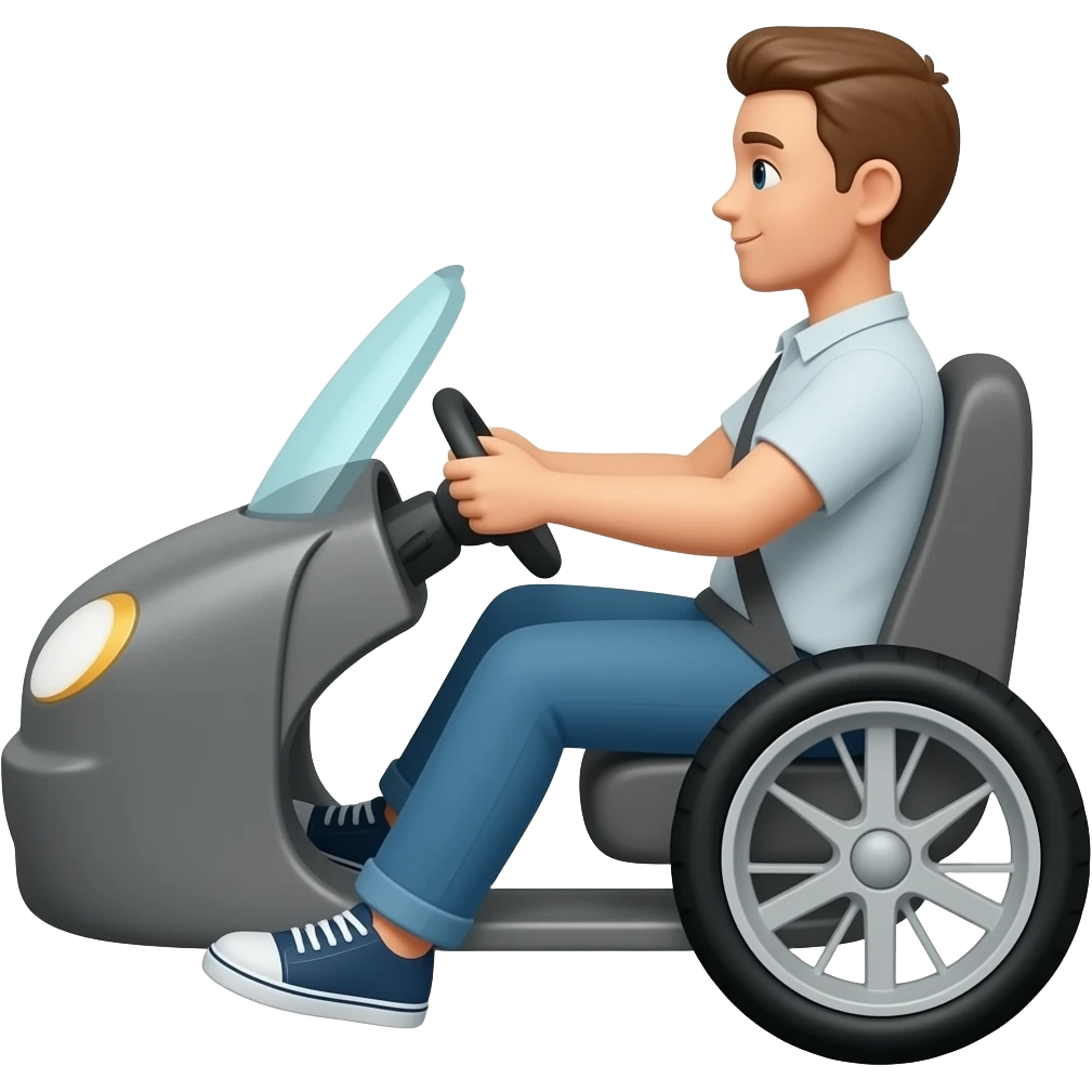 odam moshina haydayapdi va uni sochi yo'q kal emoji