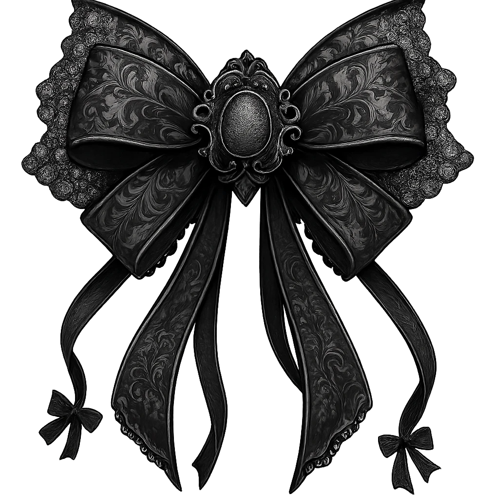 goth bow, remove background emoji
