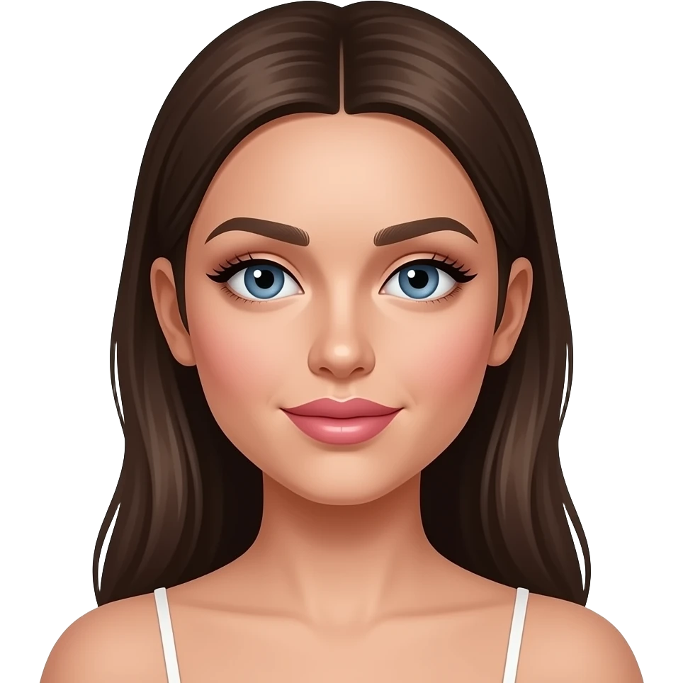fille italienne botoxée et maquillée emoji